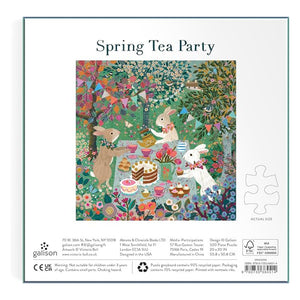 Galison Puzzles - Spring Tea Party 500 Piece Foil Puzzle - The Puzzle Nerds 