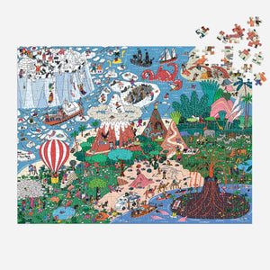 Galison Puzzles - Where's ________ Curious and Far Out Places 500 Piece Search And Find Puzzle - The Puzzle Nerds  