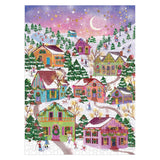 Galison 1000 piece jigsaw puzzle with a snowy village illustration