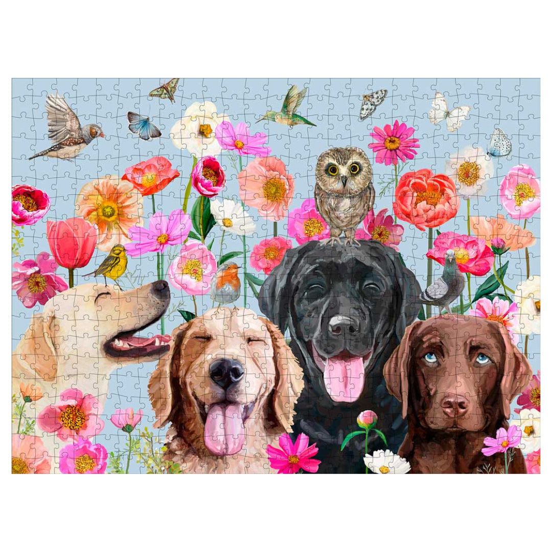 Greenbox  - Dogs And Birds 500 Piece Puzzle  - The Puzzle Nerds 
