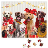 Greenbox  - Festive Puppy Pack 500 Piece Foil Puzzle  - The Puzzle Nerds 