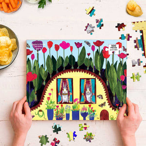 Greenbox Puzzles - Bunny's House 500 Piece Puzzle 500 Piece Puzzle - The Puzzle Nerds 