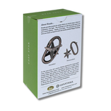 Hanayama puzzle packaging with green and white design