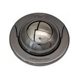 Metallic object with 'UFO' branding on a white background