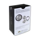 Hanayama puzzle packaging with illustrations of puzzle pieces on a white background
