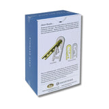 Hanayama puzzle packaging with blue and white design