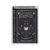 Jigsaw puzzle packaging with 'Game of Furones' design on a white background