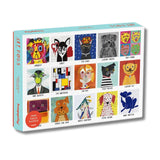 Happily Puzzles - Art Dogs 1000 Piece Puzzle - The Puzzle Nerds  