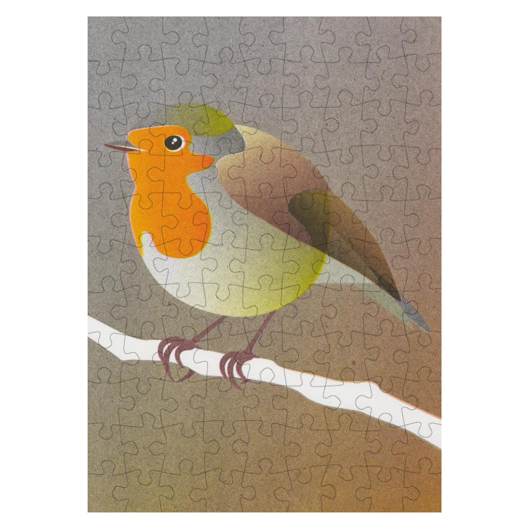 Happily Puzzles - Robin 99 Piece Jigsaw Puzzle - The Puzzle Nerds  