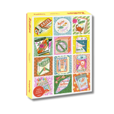 Happily brand puzzle box with colorful zodiac design on a white background