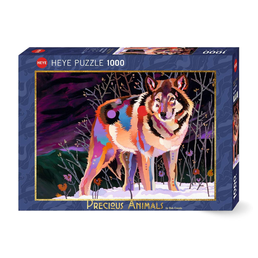 Heye Puzzles - Precious Animals Night Wolf 1000 Piece Puzzle - The Puzzle Nerds  