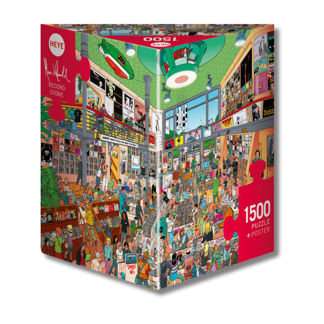 Heye Puzzles - Record Store 1500 Piece Puzzle - The Puzzle Nerds 