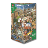 Jigsaw puzzle box showing a busy movie set