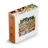 A 1000-piece jigsaw puzzle box by Holiyay, featuring a colorful illustrated collage design on the front and side panels, set against a plain white background.