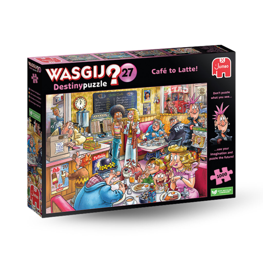 Jumbo Puzzles -Wasgij Destiny 27 Café To Latte! 1000 Piece Puzzle - The Puzzle Nerds  