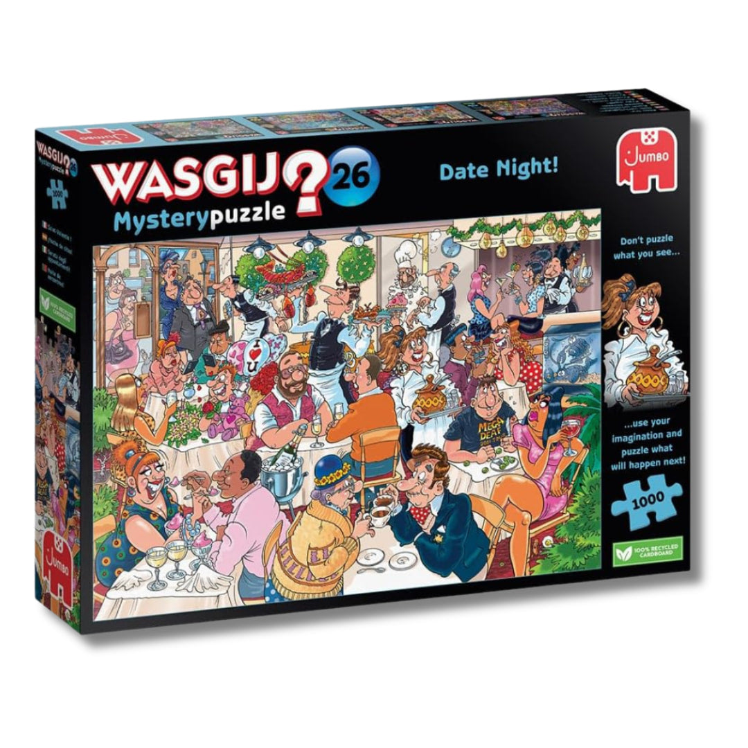 Jumbo Puzzles - Wasgij Mystery 26 Puzzle Date Night 1000 Piece Puzzle  - The Puzzle Nerds 