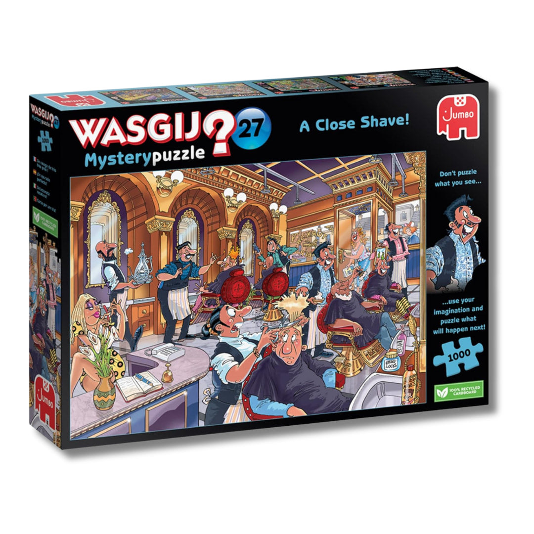 Jumbo Puzzles - Wasgij Mystery 27 A Close Shave 1000 Piece Puzzle  - The Puzzle Nerds  (2)