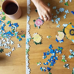 Kinstler -  Bouquet With Cupcake (Dessert) 1000 Piece Jigsaw Puzzle- The Puzzle Nerds  