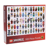 LEGO Ninjago 500-piece puzzle box with character illustrations on a white background