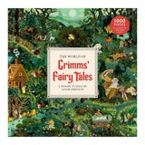 Jigsaw puzzle box for 'The World of Grimm's Fairy Tales' with colorful illustration and 1000 piece count.
