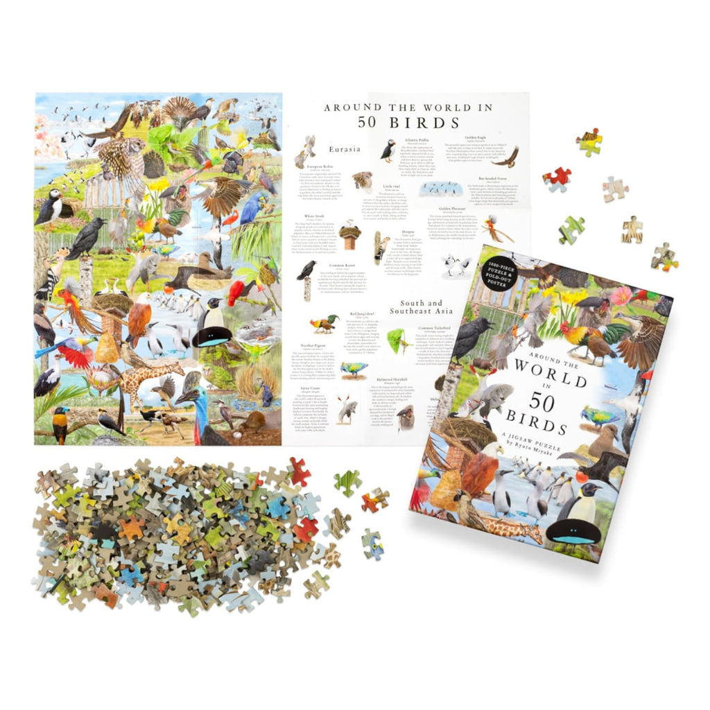 Around The World In 50 Birds 1000 Piece Jigsaw Puzzle – Urban General Store Around The World In 50 Birds 1000 Piece Jigsaw Puzzle – Urban General Store