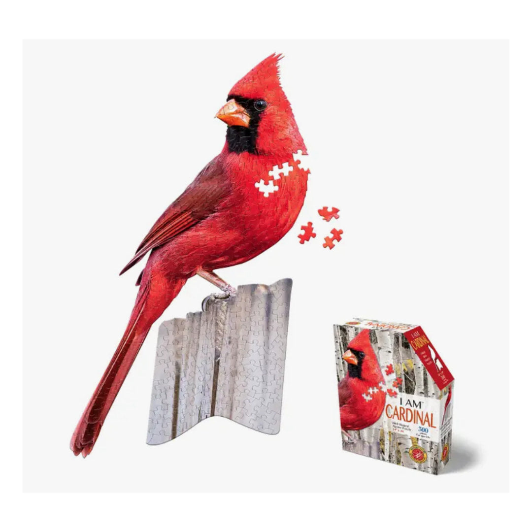 Madd Capp Puzzles - I AM Cardinal 300 Piece Shaped Puzzle - The Puzzle Nerds 