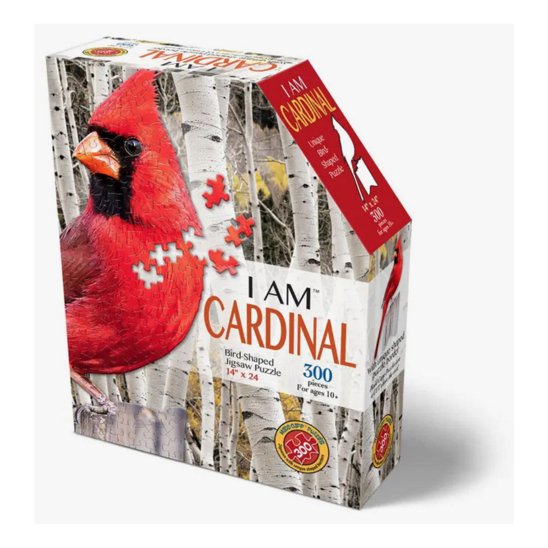 Madd Capp Puzzles - I AM Cardinal 300 Piece Shaped Puzzle - The Puzzle Nerds 