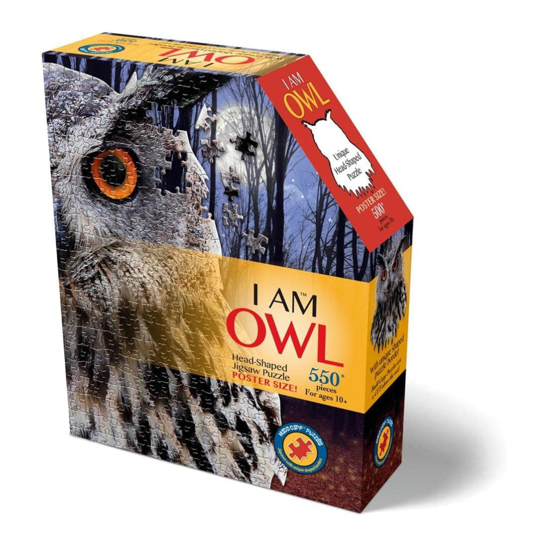 Madd Capp Puzzles - I AM Owl - 550 Pieces Jigsaw Puzzle  - The Puzzle Nerds 