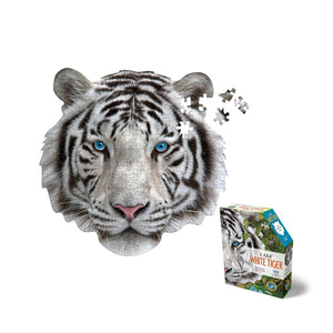 Madd Capp Puzzles - I AM White Tiger 300 Piece Shaped Puzzle  - The Puzzle Nerds 
