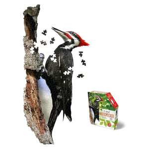 Madd Capp Puzzles - I AM Woodpecker 300 Piece Shaped Puzzle - The Puzzle Nerds 