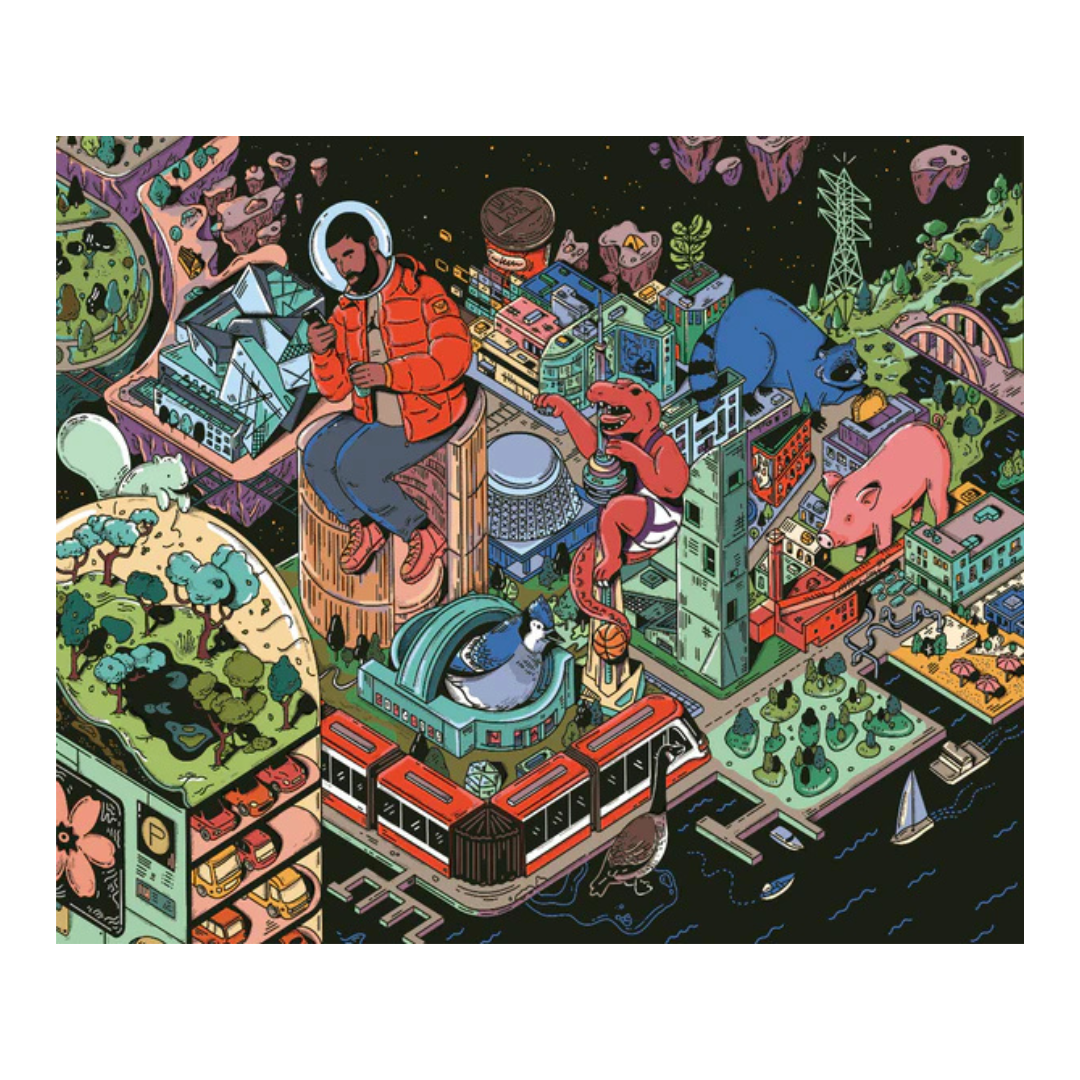 Toronto iconic images featured in an illustration