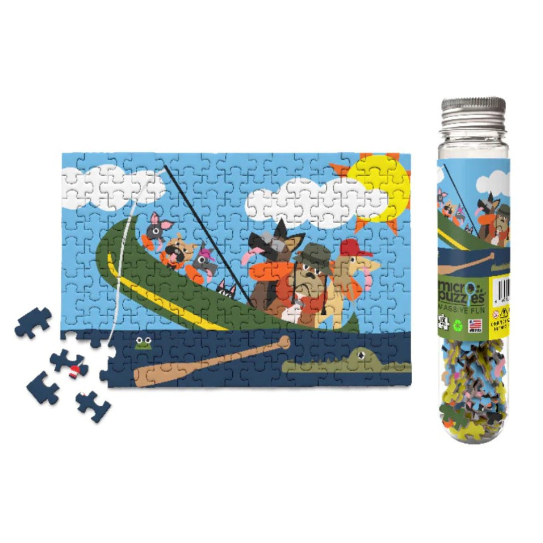MicroPuzzles - Dogs In Canoe 150 Piece Micro Puzzle - The Puzzle Nerds