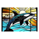 MicroPuzzles - Stained Glass Orca 150 Piece Mini Puzzle - The Puzzle Nerds  