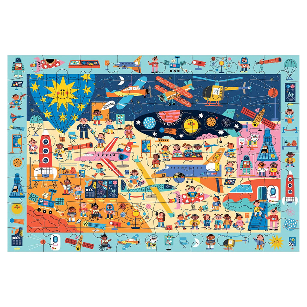 Mudpuppy - Air And Space Search & Find 64 Piece Puzzle - The Puzzle Nerds 