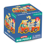 Mudpuppy - Firetruck 24 Piece Shaped Mini Puzzle - The Puzzle Nerds