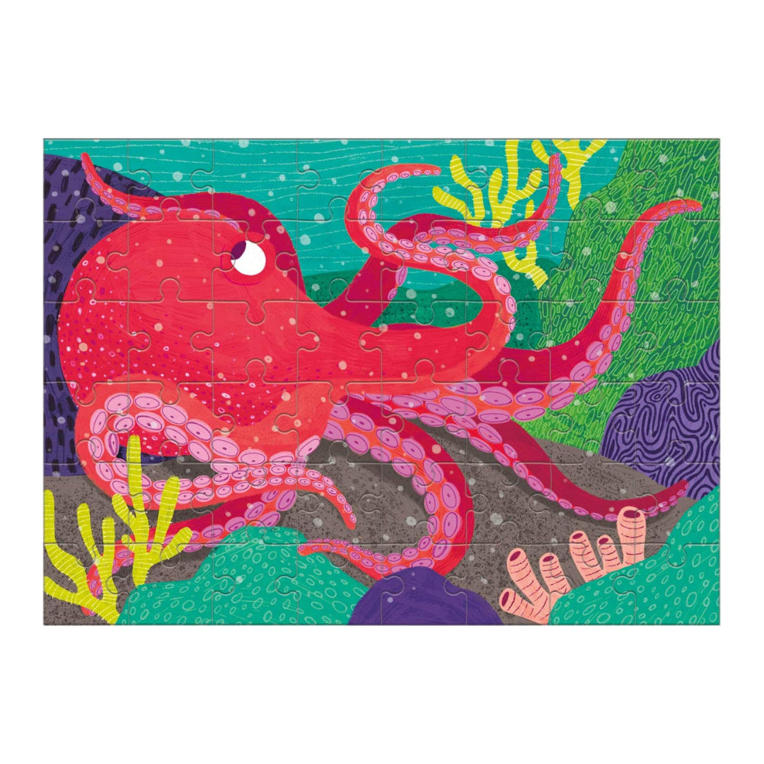 Mudpuppy - Giant Pacific Octopus 48 Piece Mini Puzzle - The Puzzle Nerds
