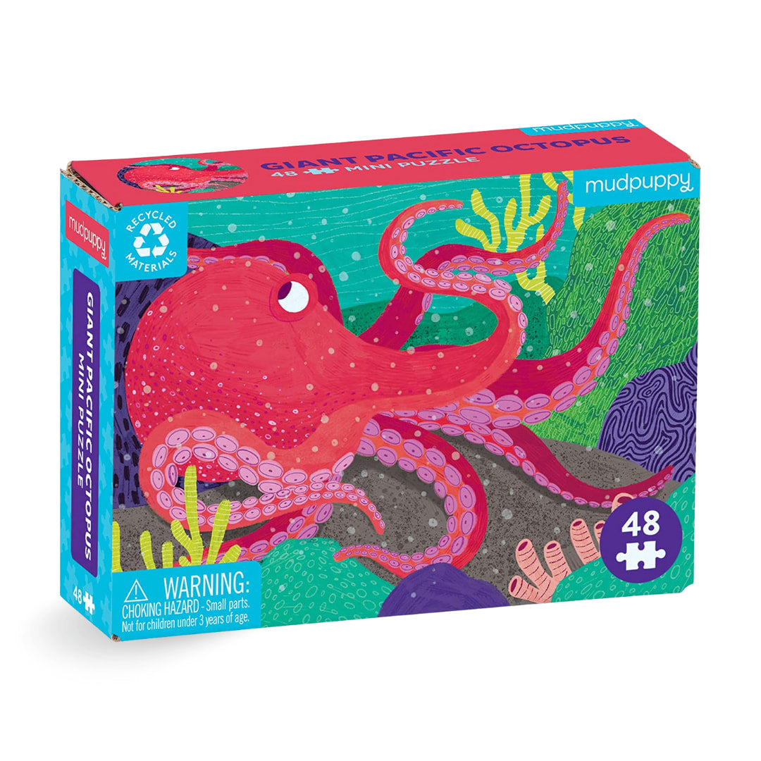 Mudpuppy - Giant Pacific Octopus 48 Piece Mini Puzzle - The Puzzle Nerds