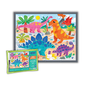 Mudpuppy - Mighty Dinosaurs 12 Piece Pouch Puzzle - The Puzzle Nerds 