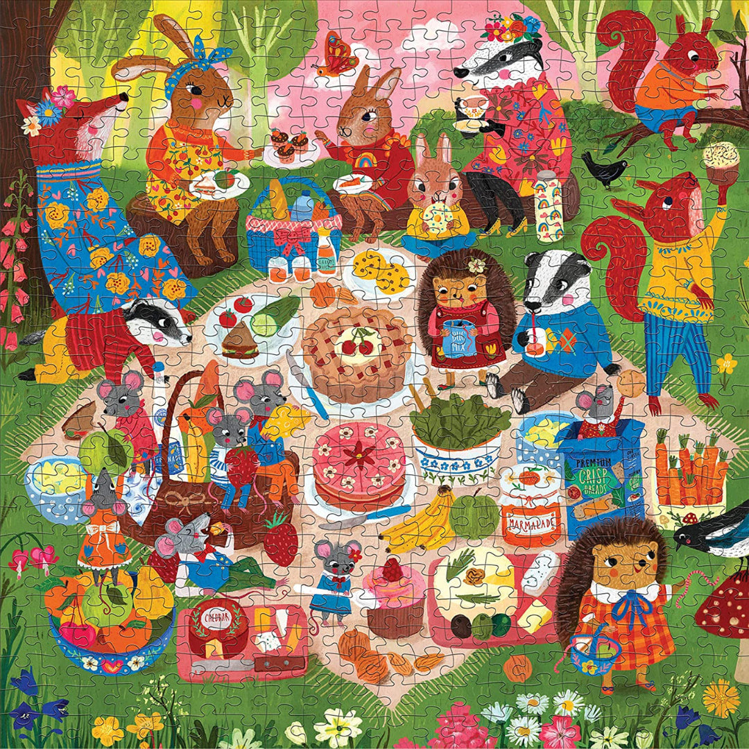 Mudpuppy - Woodland Picnic 500 Piece Family Puzzle - The Puzzle Nerds