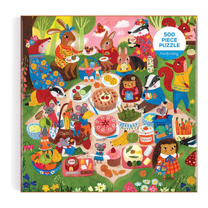 Mudpuppy - Woodland Picnic 500 Piece Family Puzzle - The Puzzle Nerds