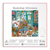 Puzzle box cover with illustration of a bookshop and text 'Bookshop Afternoon' on a white background.