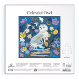 Jigsaw puzzle packaging with an owl and floral design, featuring the brand 'Galison'.