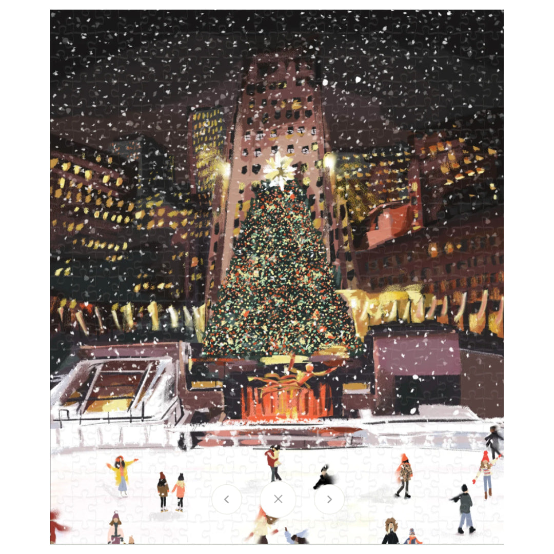 My Mind's Eye - Christmas Baubles Rockefeller At Christmas 500 Piece Puzzle - The Puzzle Nerds 