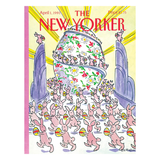 Cover of The New Yorker magazine featuring a colorful illustration of bunnies and a candy jar.