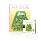 New Yorker magazine cover with a puzzle box featuring Central Park illustration
