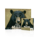 Chess set with bear design on packaging