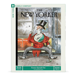 New York Puzzle Company well dressed gentleman sitting on a subway car looking through a monocle