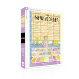 Puzzle box featuring The New Yorker magazine cover with a large menu board and ice cream.