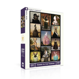 Jigsaw puzzle box with rabbit-themed images and 'Jigsaw Puzzle Company' branding.