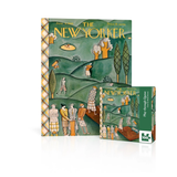 Two 'The New Yorker' puzzle boxes with golf-themed illustrations on a white background